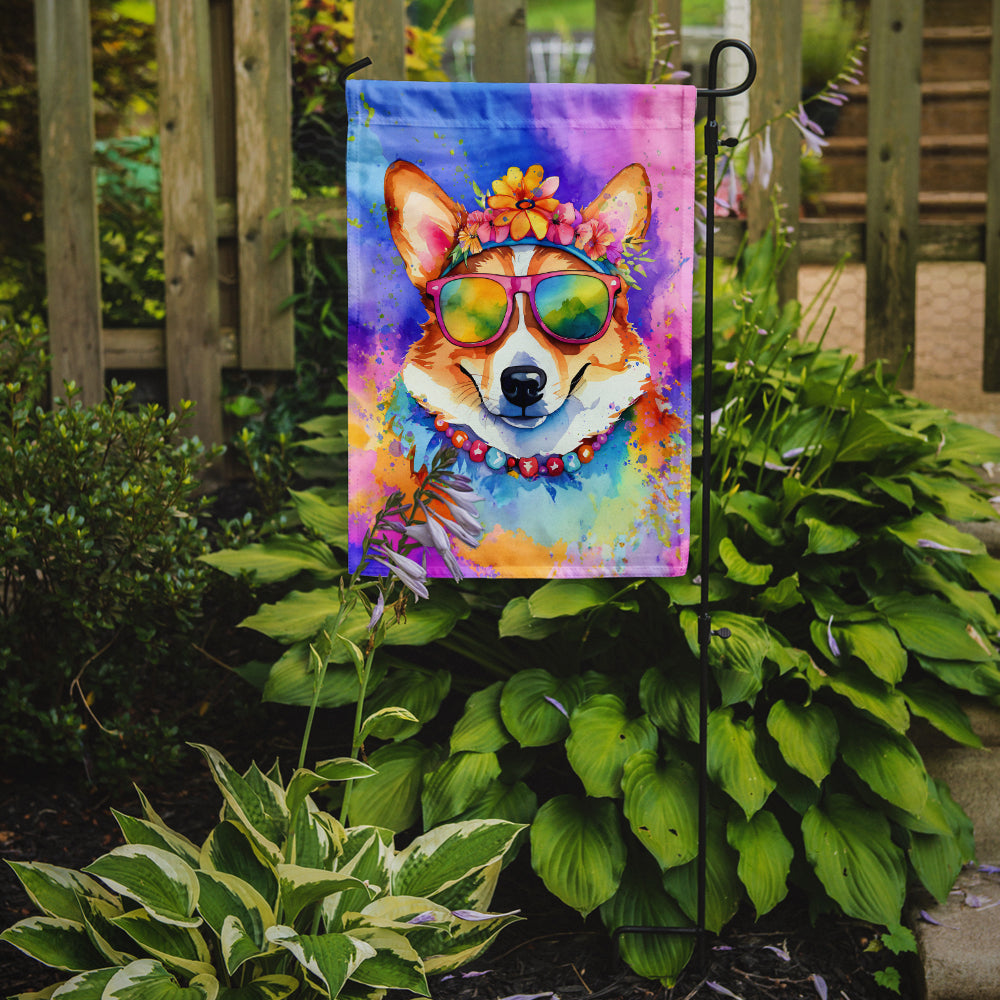 Buy this Corgi Hippie Dawg Garden Flag