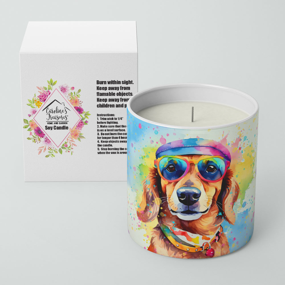 Dachshund Hippie Dawg Decorative Soy Candle