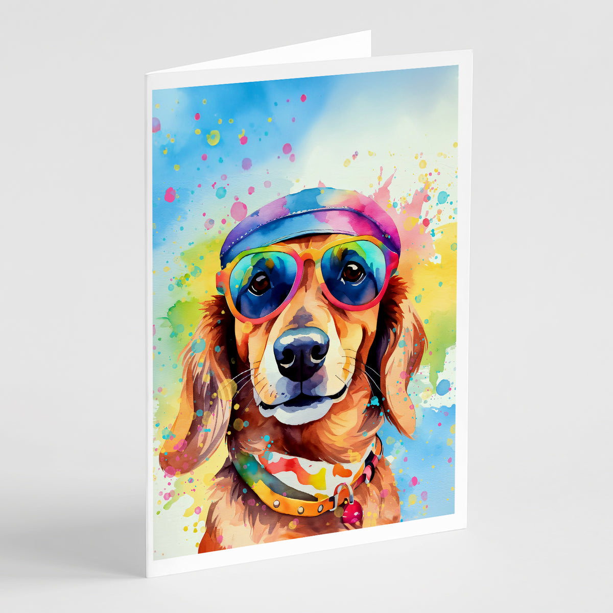 Buy this Dachshund Hippie Dawg Greeting Cards Pack of 8