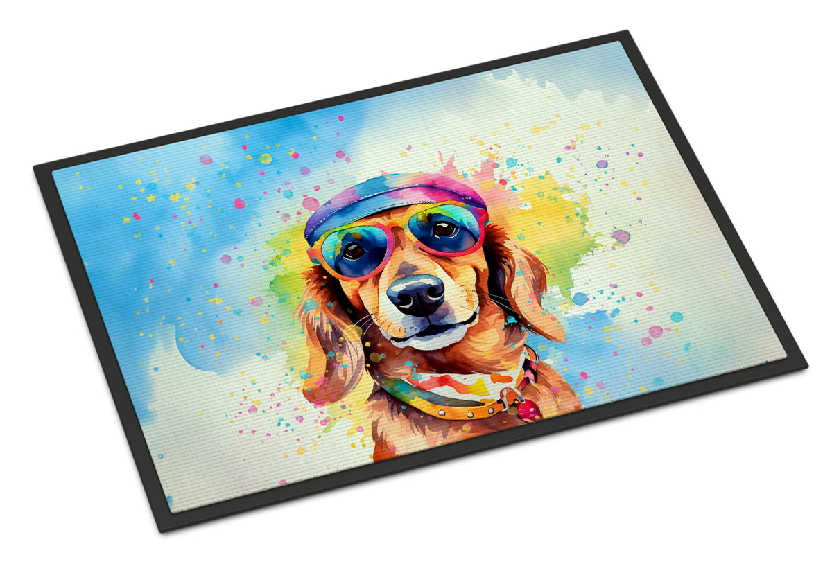 Buy this Dachshund Hippie Dawg Indoor or Outdoor Mat 24x36