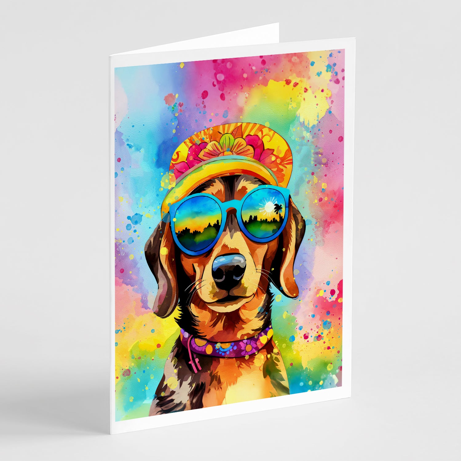Buy this Dachshund Hippie Dawg Greeting Cards Pack of 8