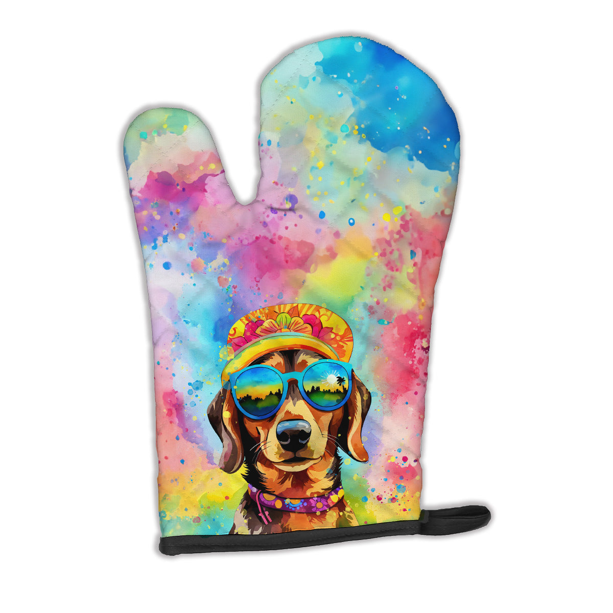 Caroline's Treasures Dachshund Hippie Dawg Oven Mitt