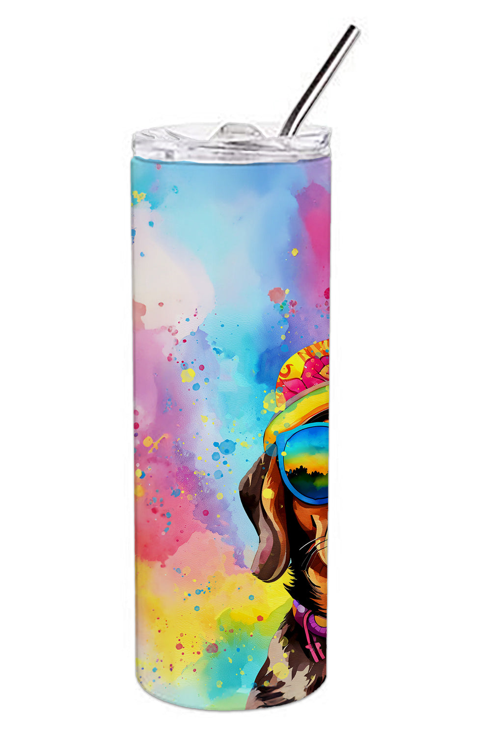 Buy this Dachshund Hippie Dawg Stainless Steel Skinny Tumbler