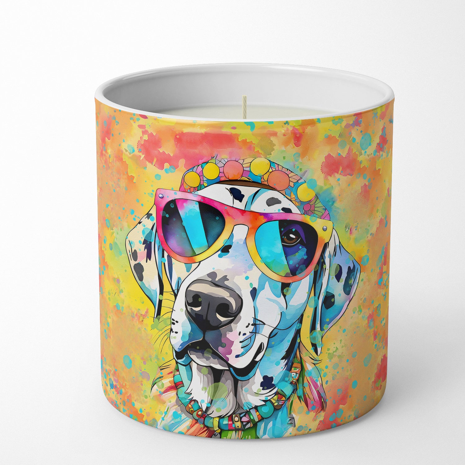 Dalmatian Hippie Dawg Decorative Soy Candle