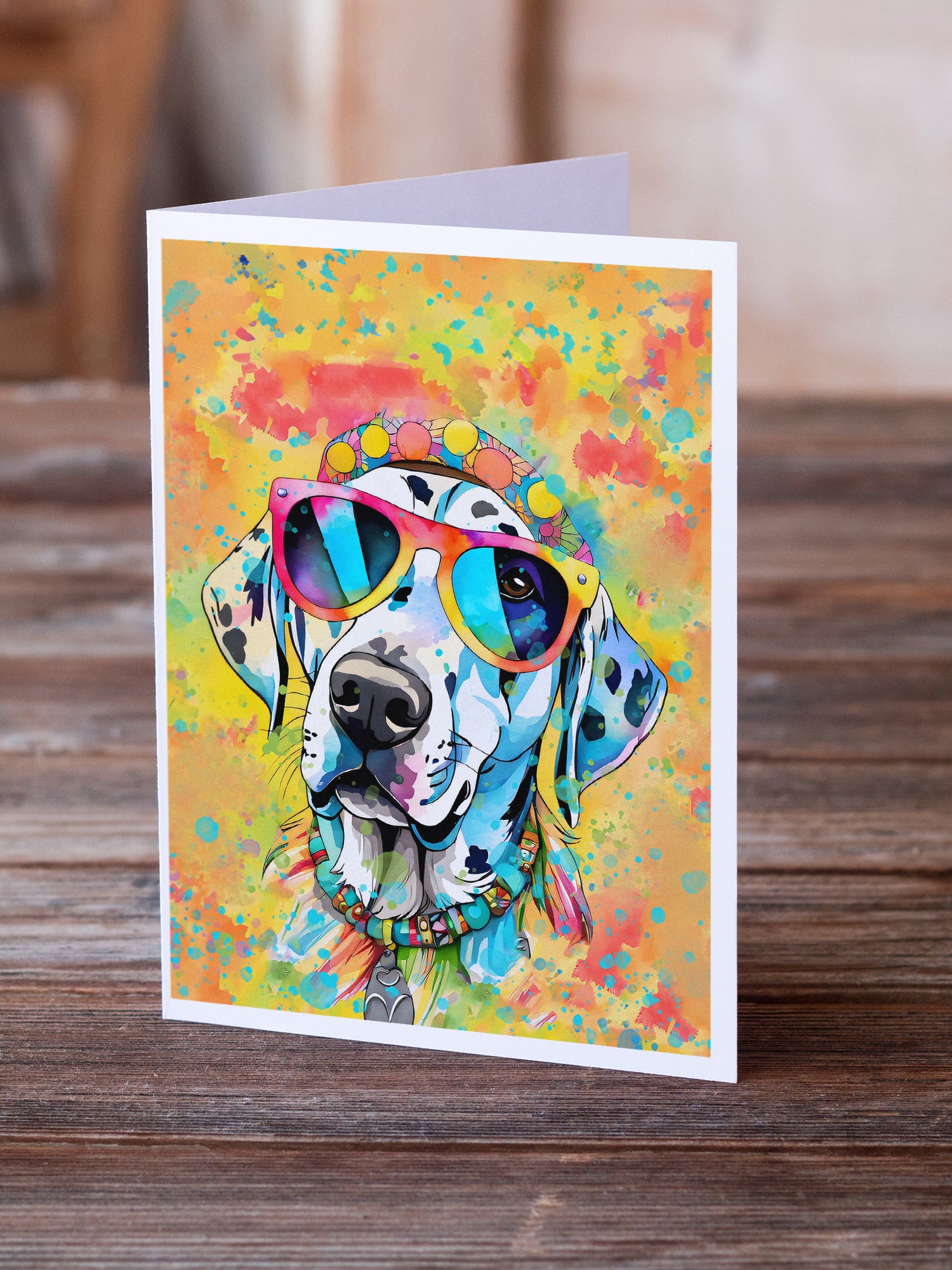 Buy this Dalmatian Hippie Dawg Greeting Cards Pack of 8