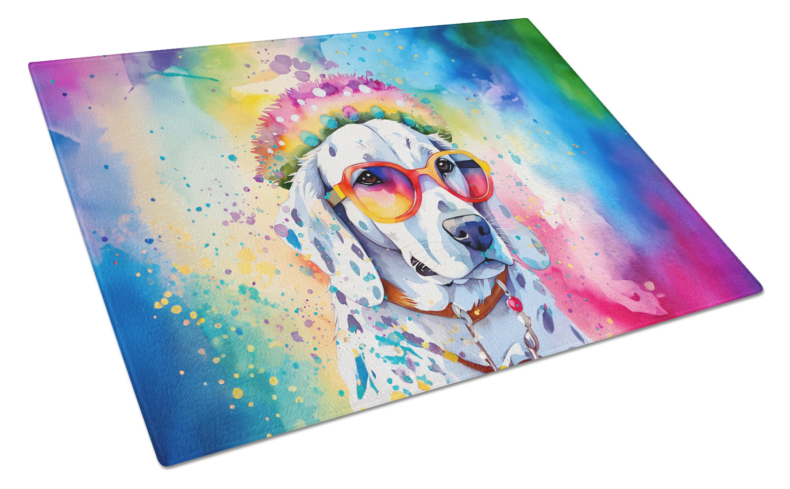 Buy this Dalmatian Hippie Dawg Glass Cutting Board Large