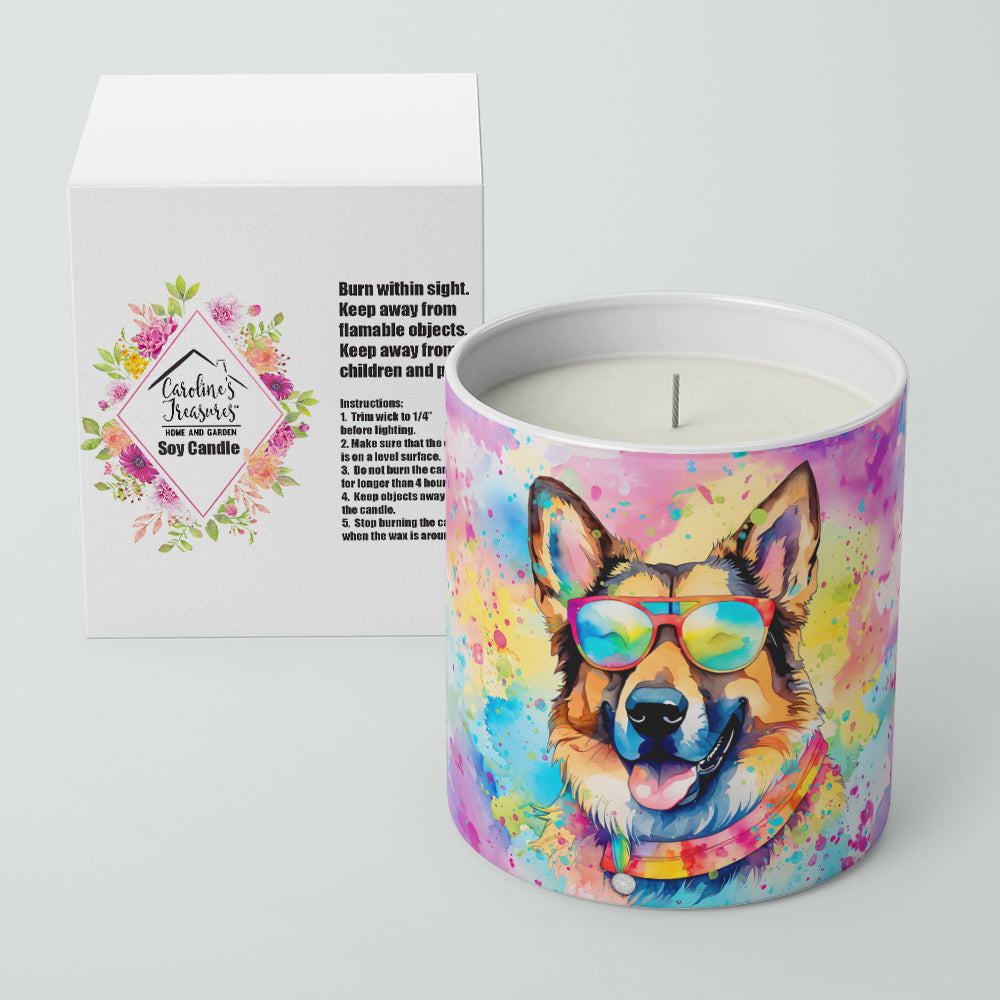 German Shepherd Hippie Dawg Decorative Soy Candle