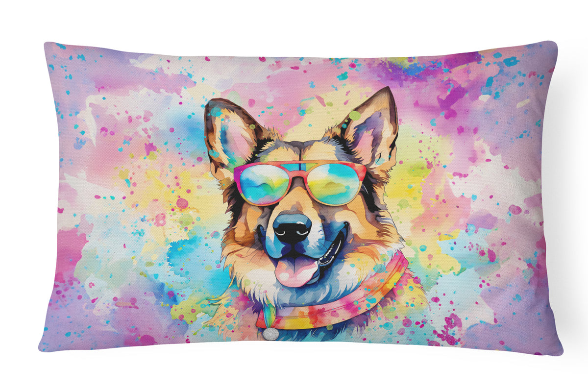 Buy this German Shepherd Hippie Dawg Fabric Decorative Pillow