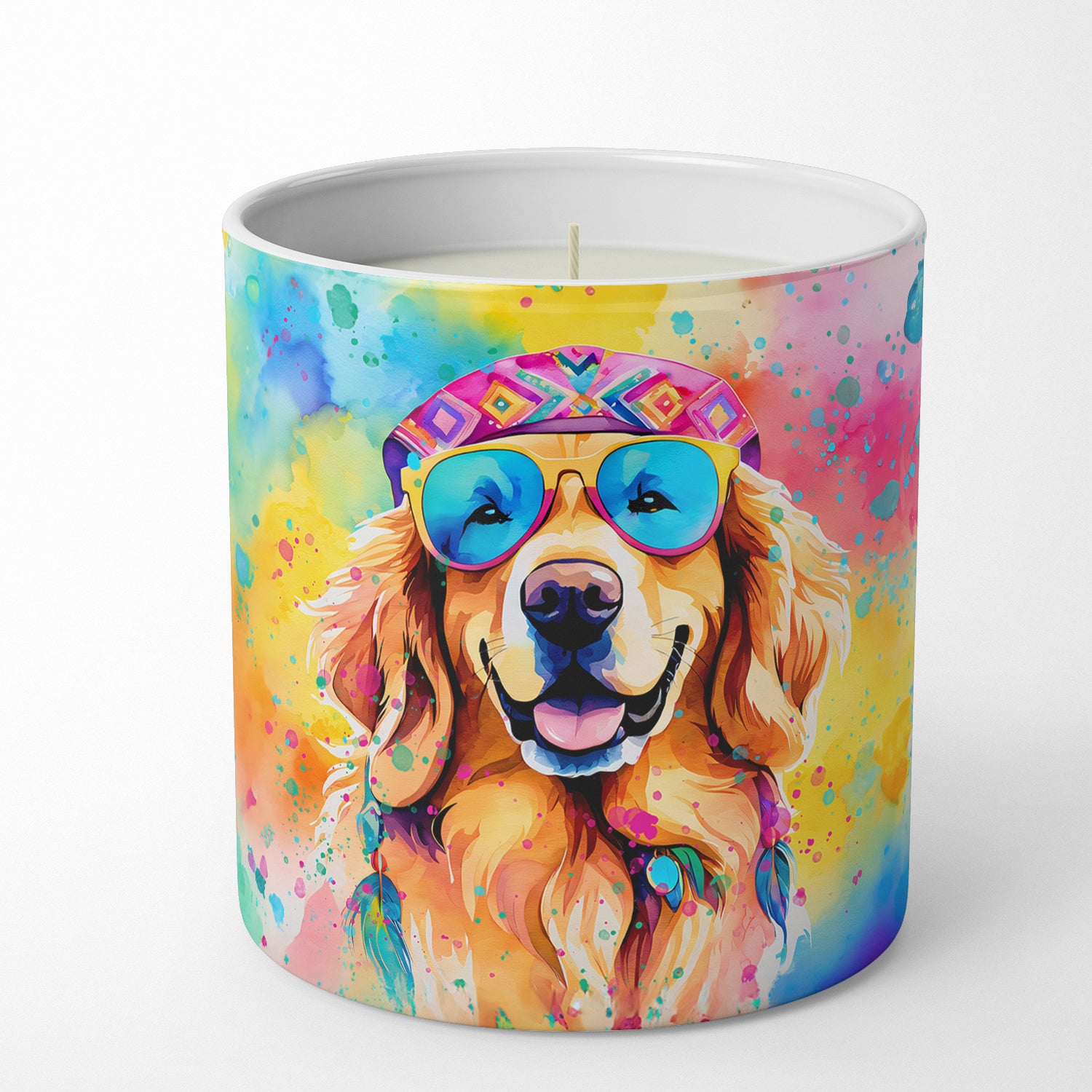 Buy this Golden Retriever Hippie Dawg Decorative Soy Candle
