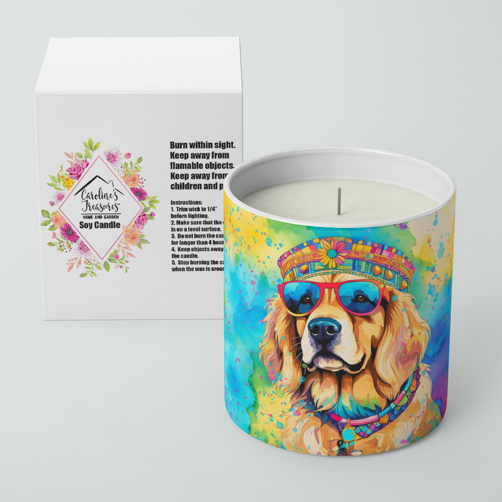 Golden Retriever Hippie Dawg Decorative Soy Candle