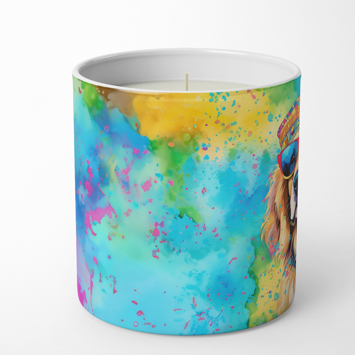 Golden Retriever Hippie Dawg Decorative Soy Candle