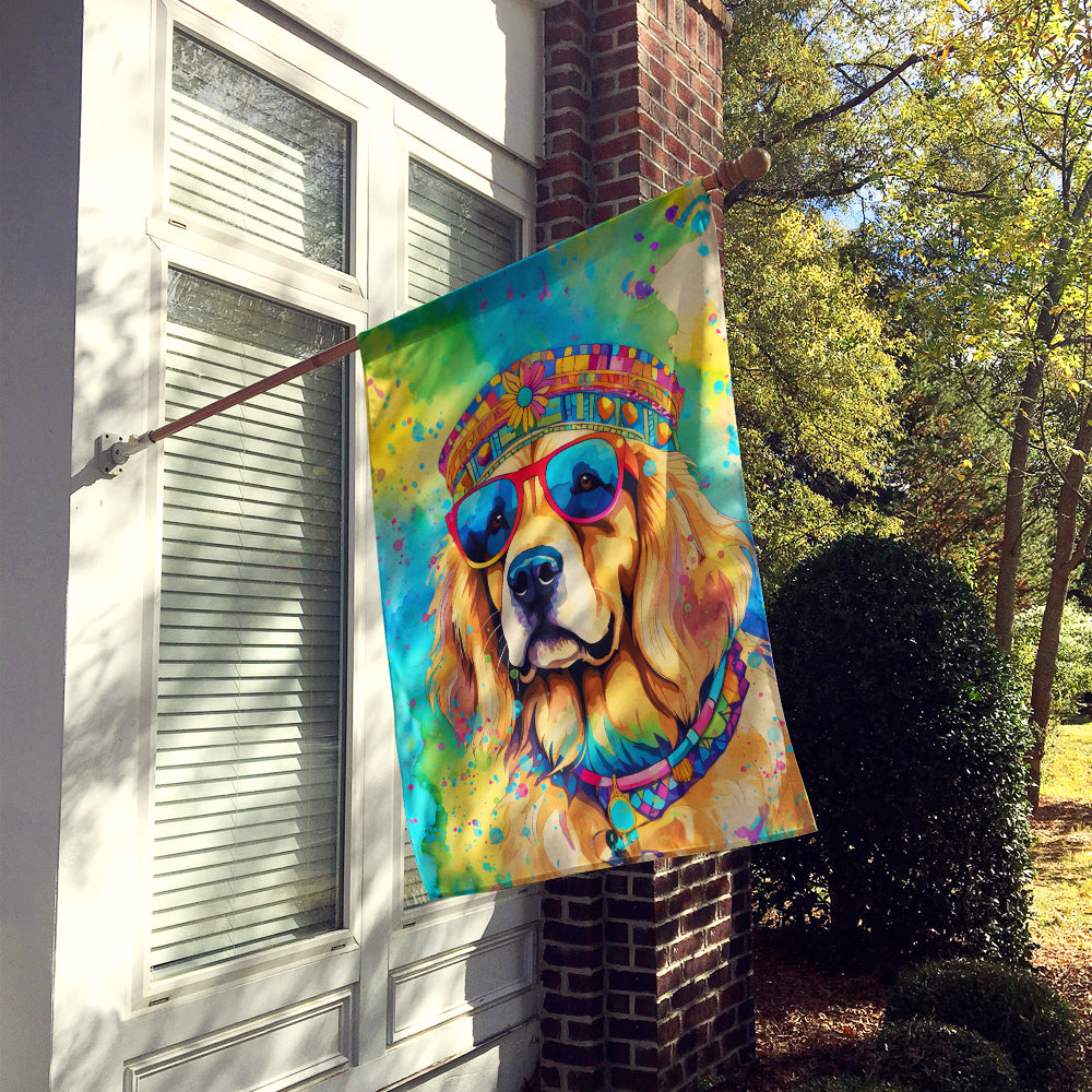 Buy this Golden Retriever Hippie Dawg House Flag