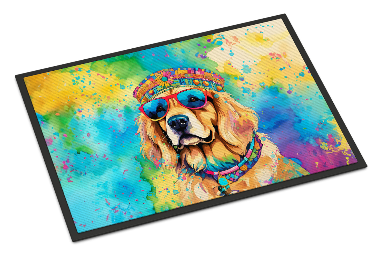 Buy this Golden Retriever Hippie Dawg Doormat