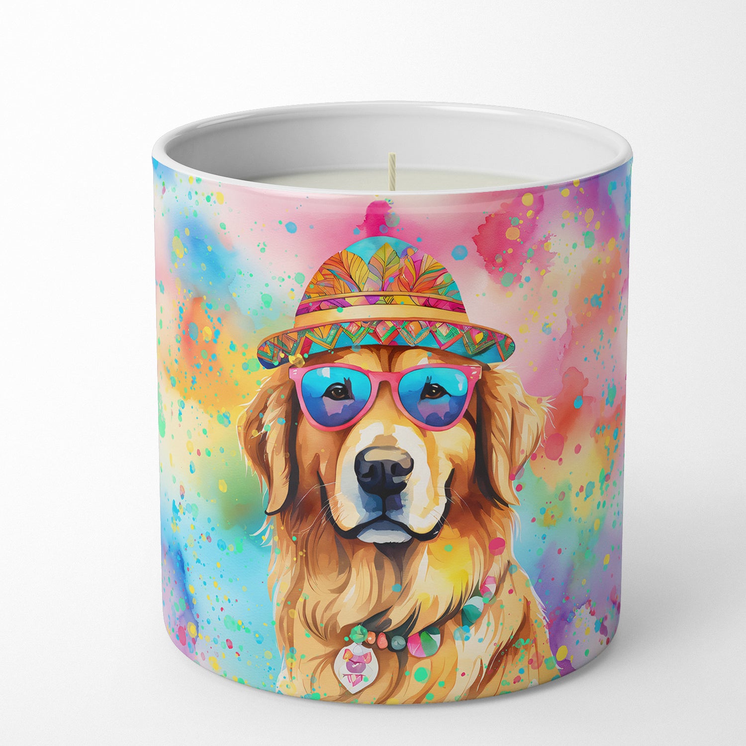 Buy this Golden Retriever Hippie Dawg Decorative Soy Candle