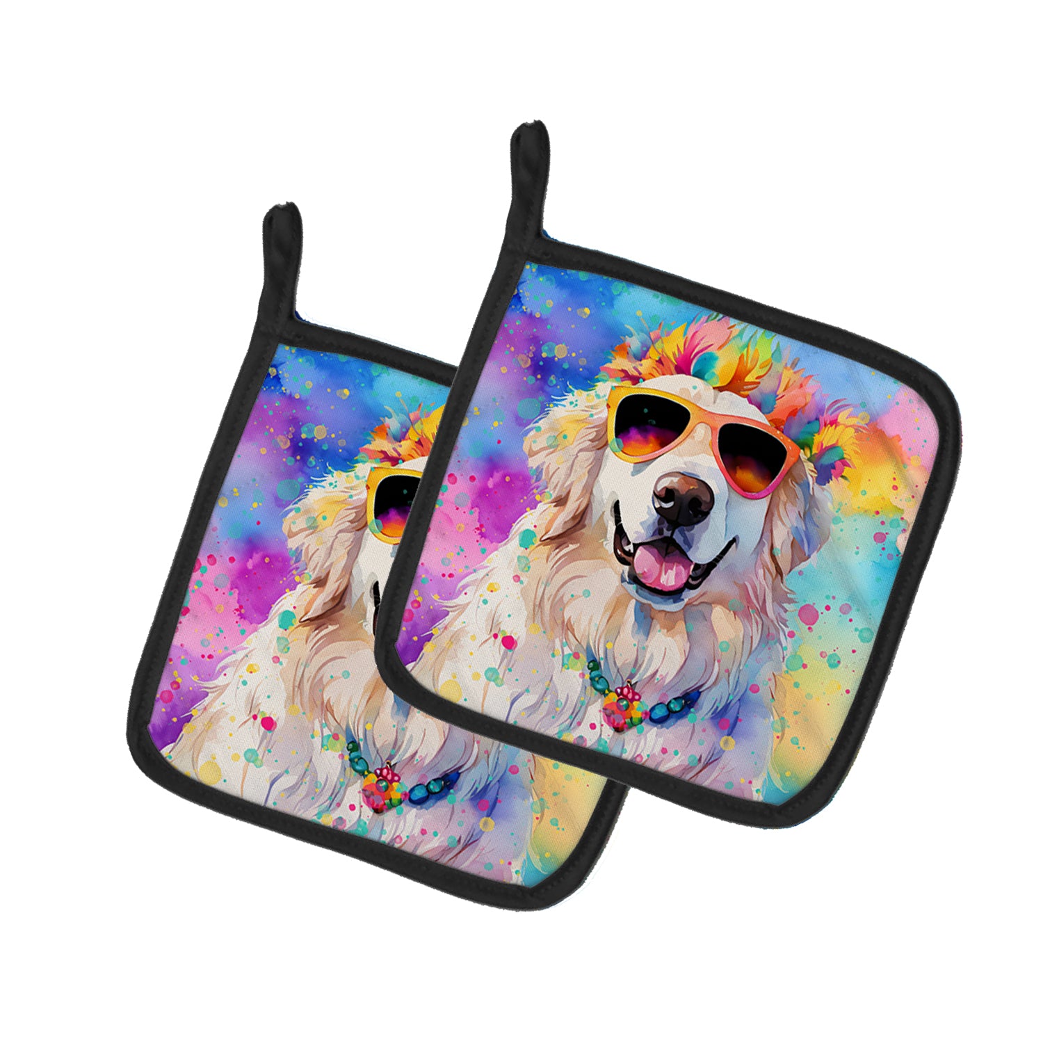 Buy this Great Pyrenees Hippie Dawg Pair of Pot Holders