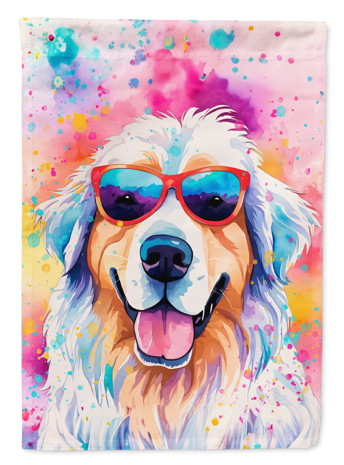 Buy this Great Pyrenees Hippie Dawg House Flag