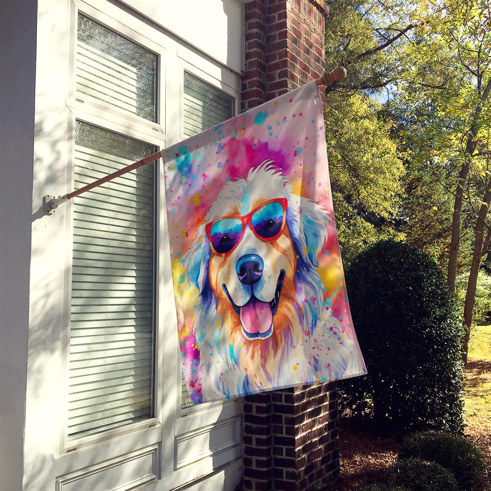 Great Pyrenees Hippie Dawg House Flag