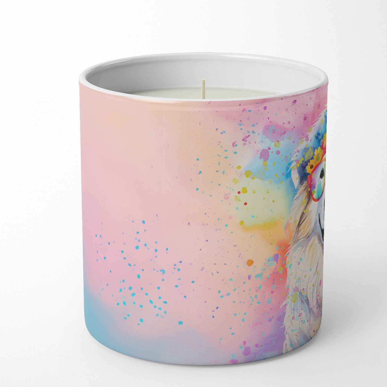Great Pyrenees Hippie Dawg Decorative Soy Candle