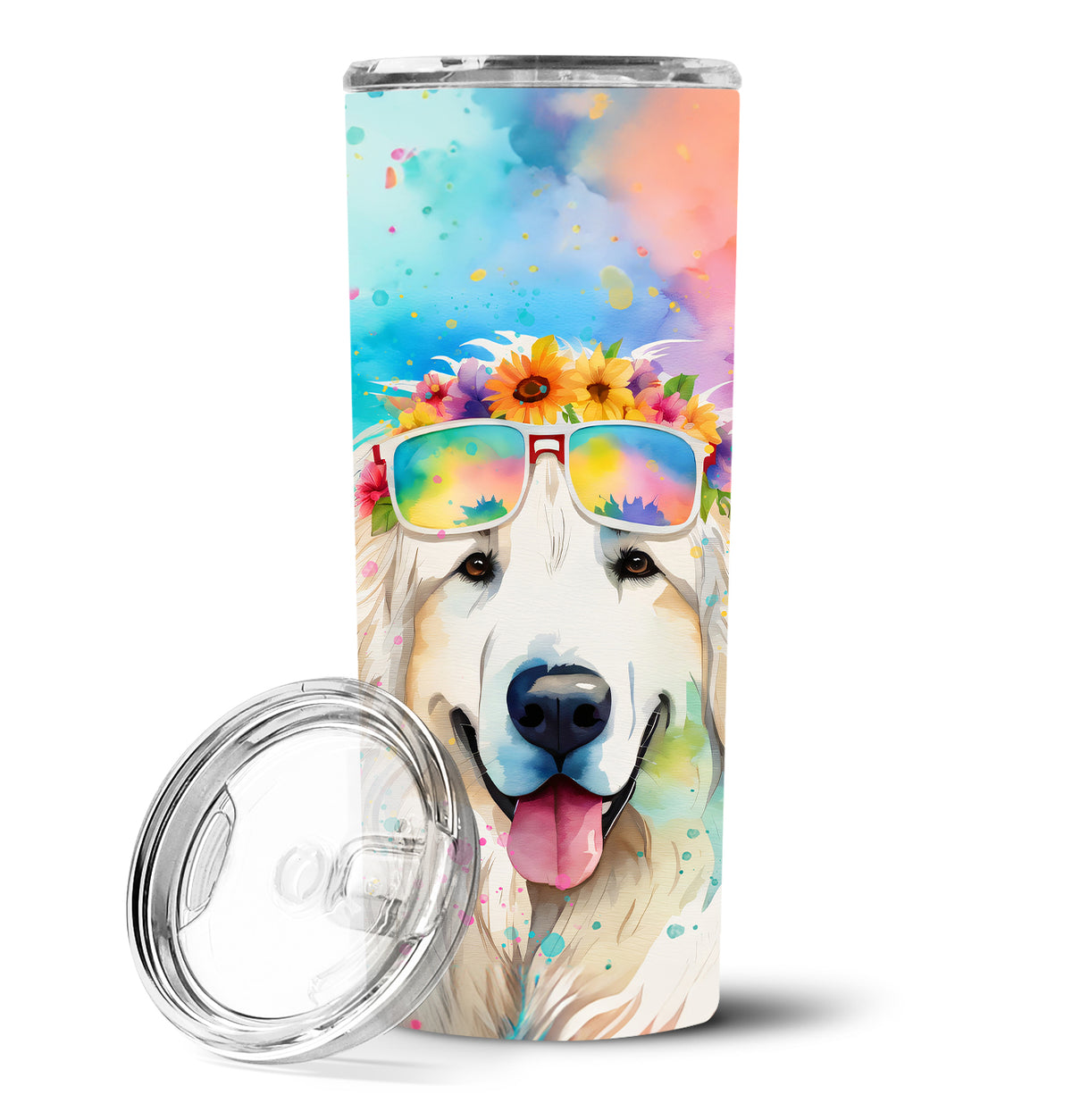 Buy this Great Pyrenees Hippie Dawg Stainless Steel Skinny Tumbler