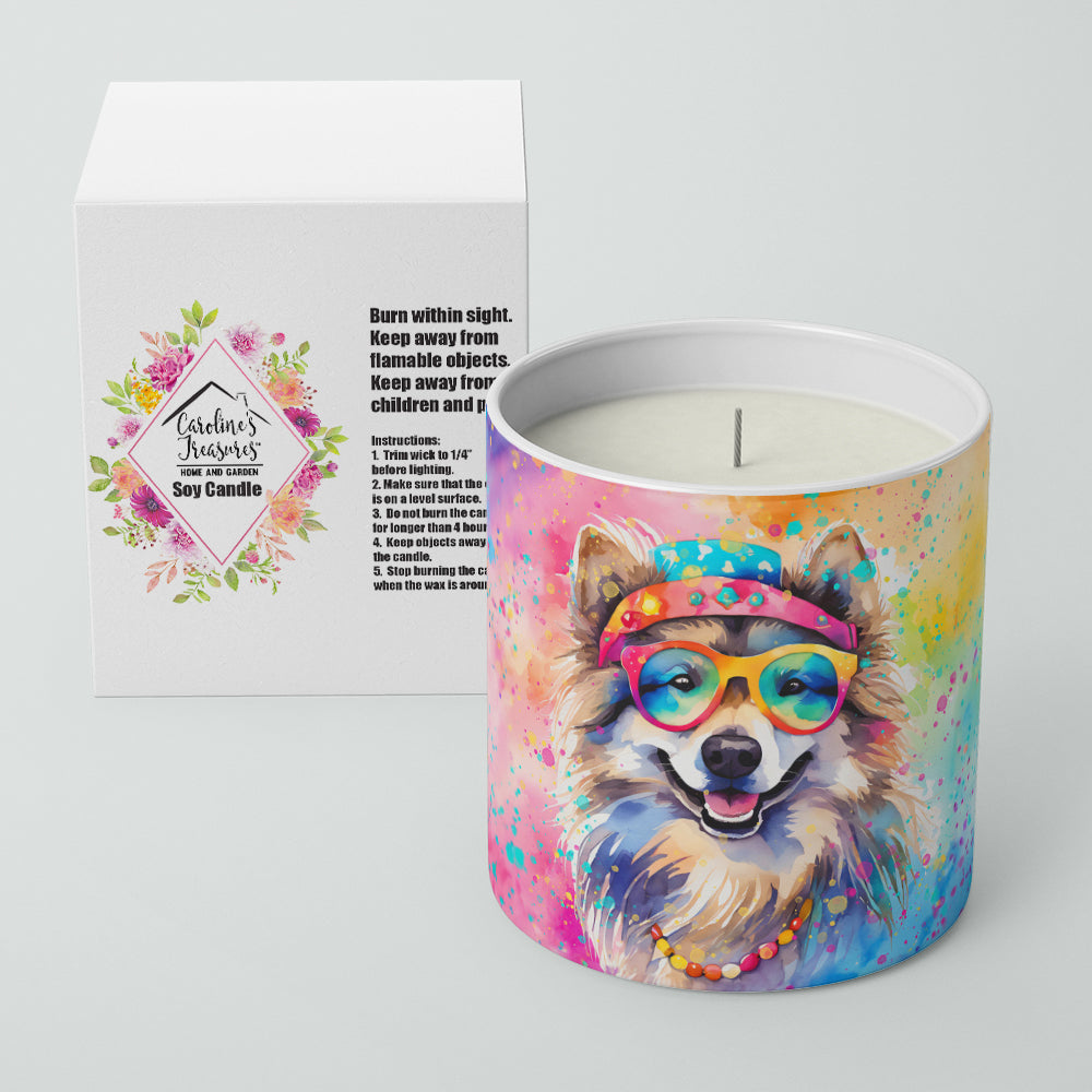 Keeshond Hippie Dawg Decorative Soy Candle