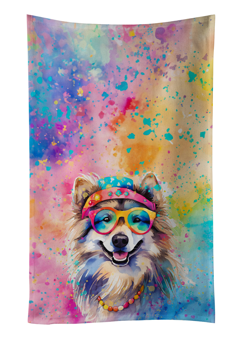 Buy this Keeshond Hippie Dawg Kitchen Towel