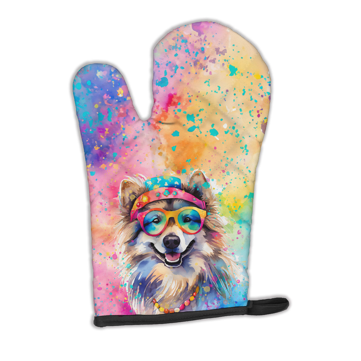 Buy this Keeshond Hippie Dawg Oven Mitt