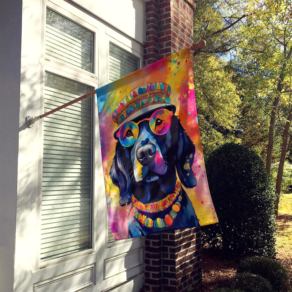 Caroline's Treasures Black Labrador Hippie Dawg House Flag