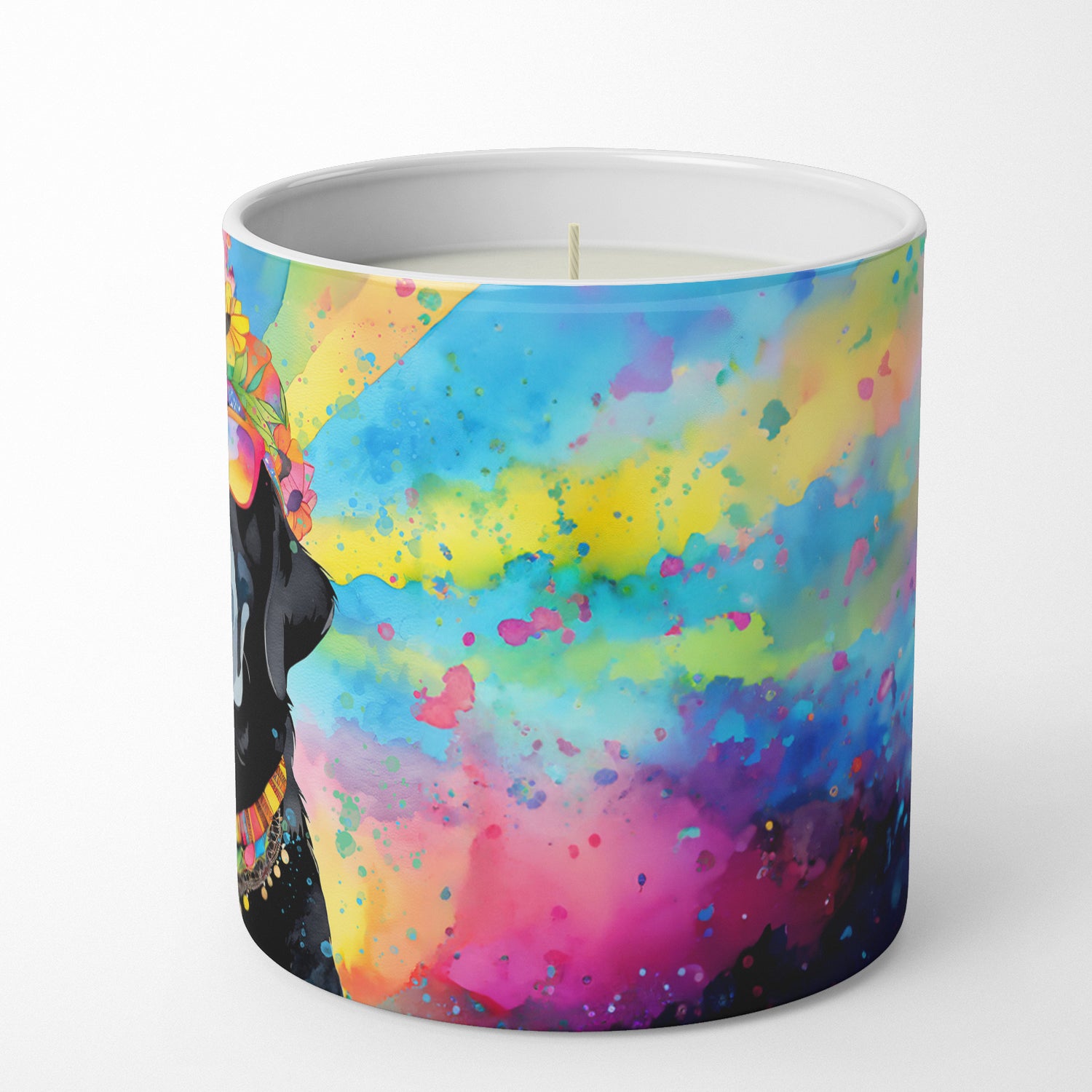 Black Labrador Hippie Dawg Decorative Soy Candle