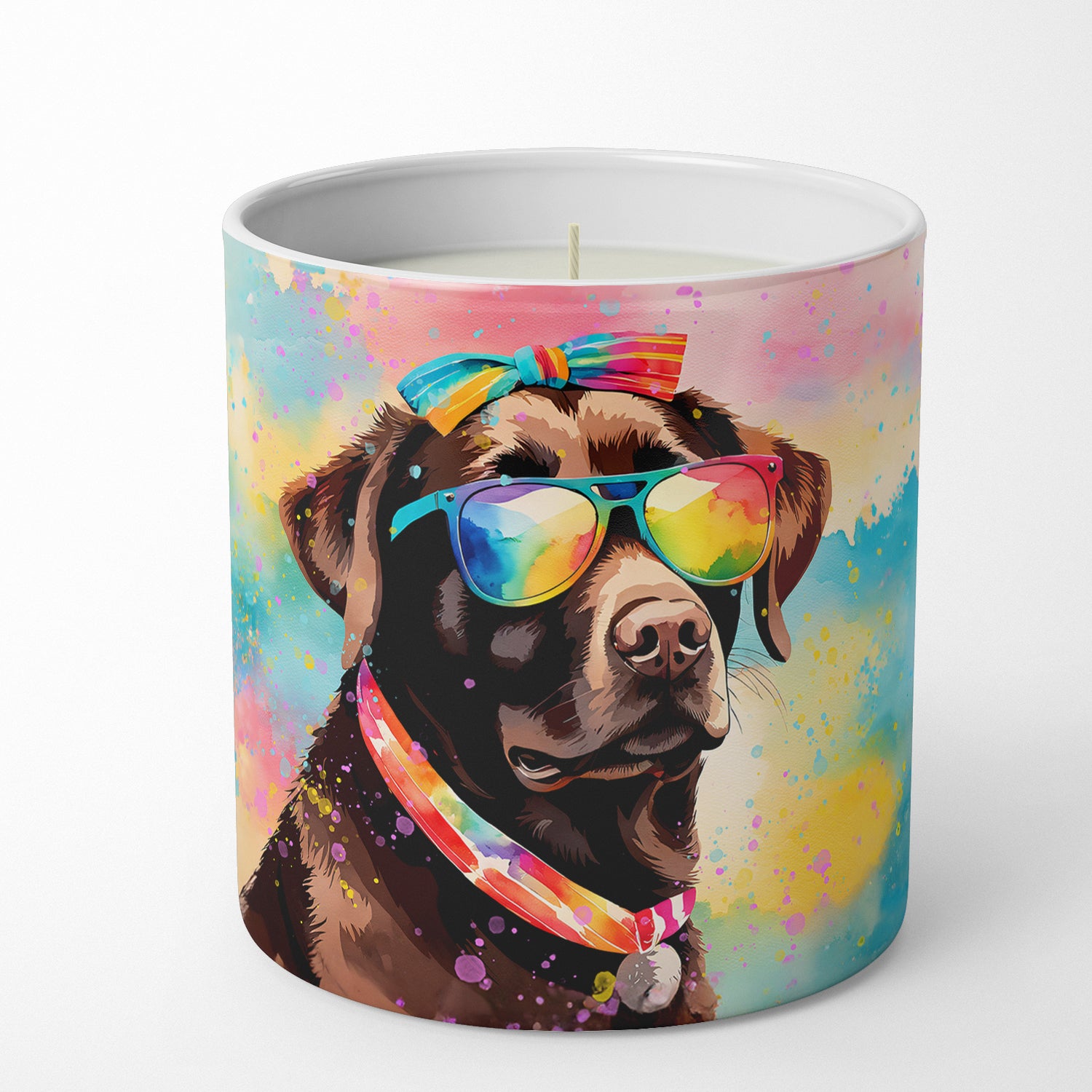 Chocolate Labrador Hippie Dawg Decorative Soy Candle