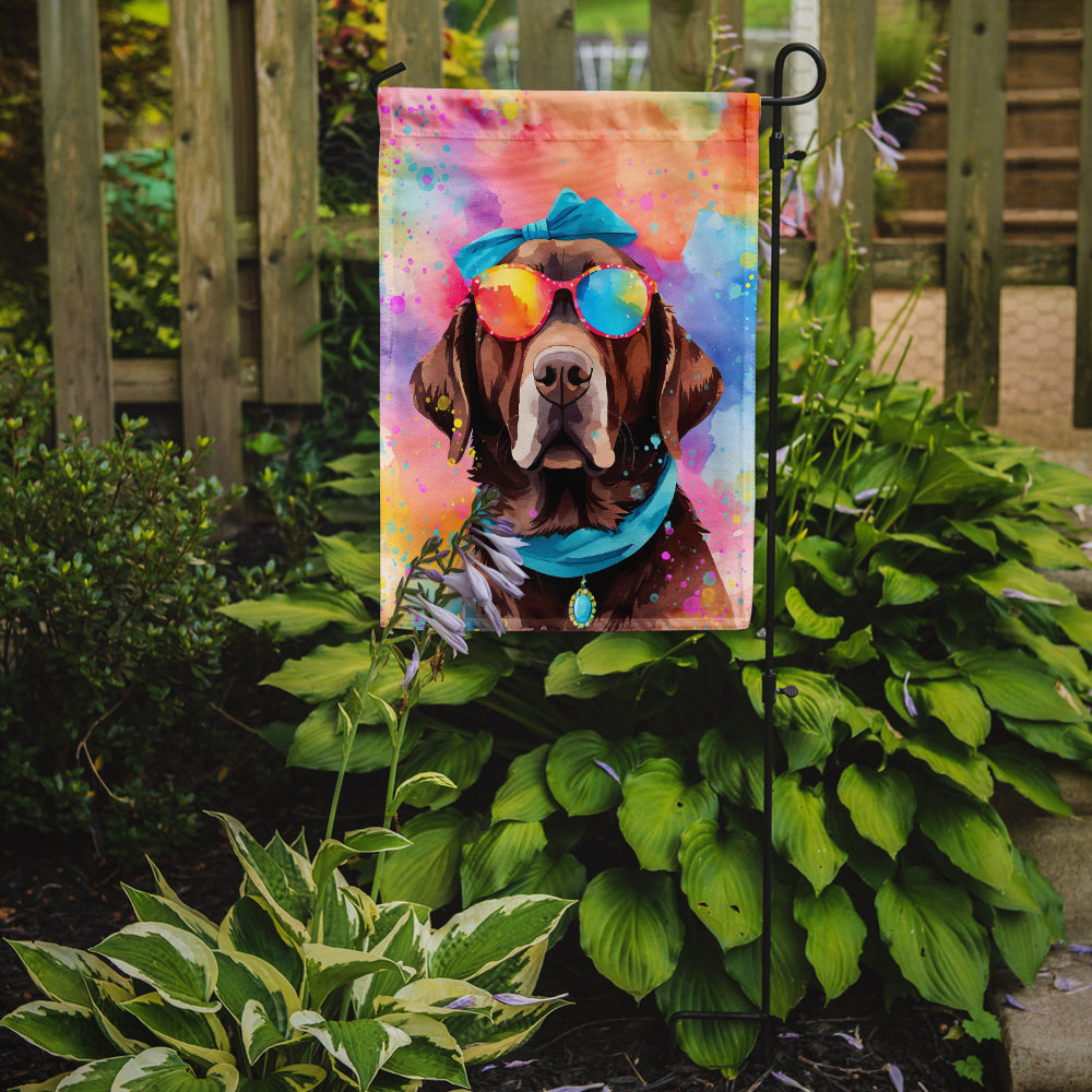 Buy this Chocolate Labrador Hippie Dawg Garden Flag