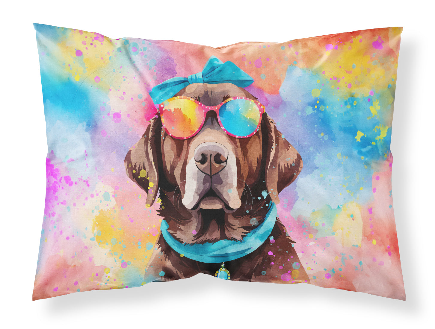 Buy this Chocolate Labrador Hippie Dawg Standard Pillowcase