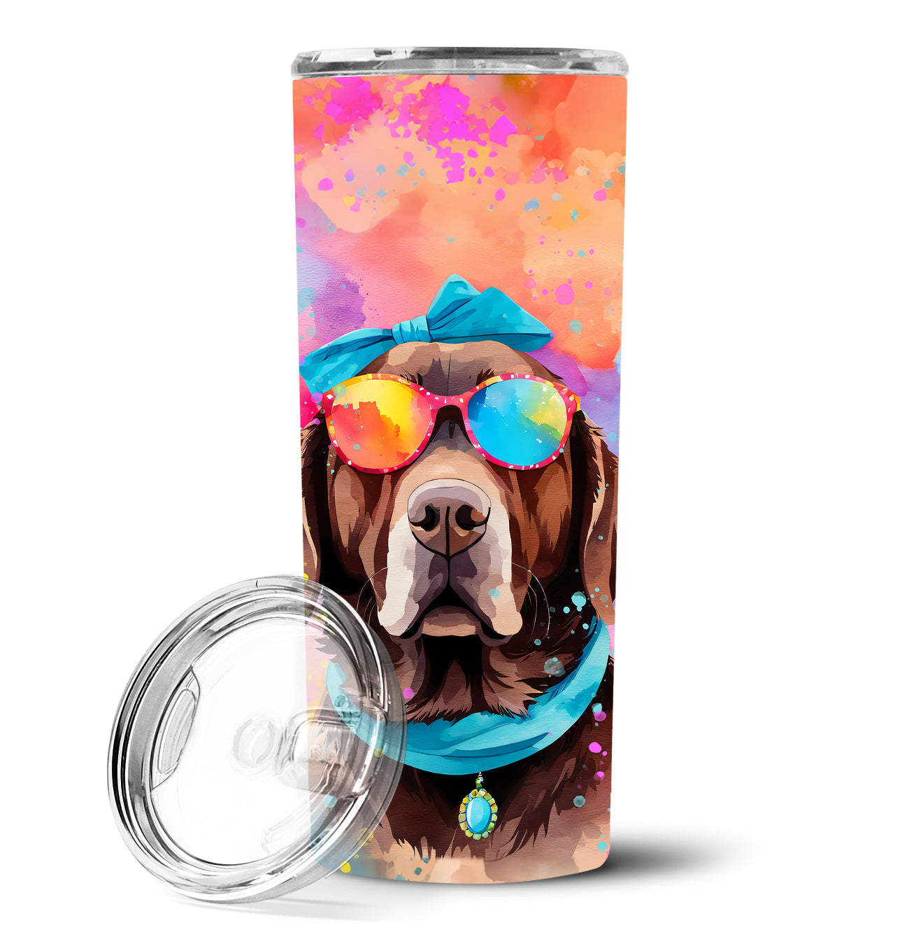 Buy this Chocolate Labrador Hippie Dawg Stainless Steel Skinny Tumbler