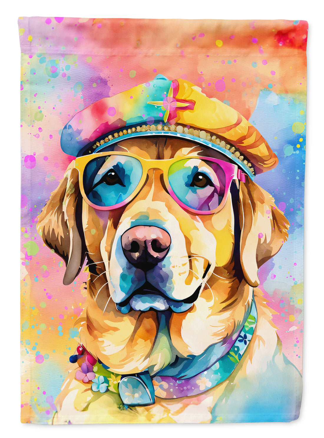 Buy this Yellow Labrador Hippie Dawg House Flag