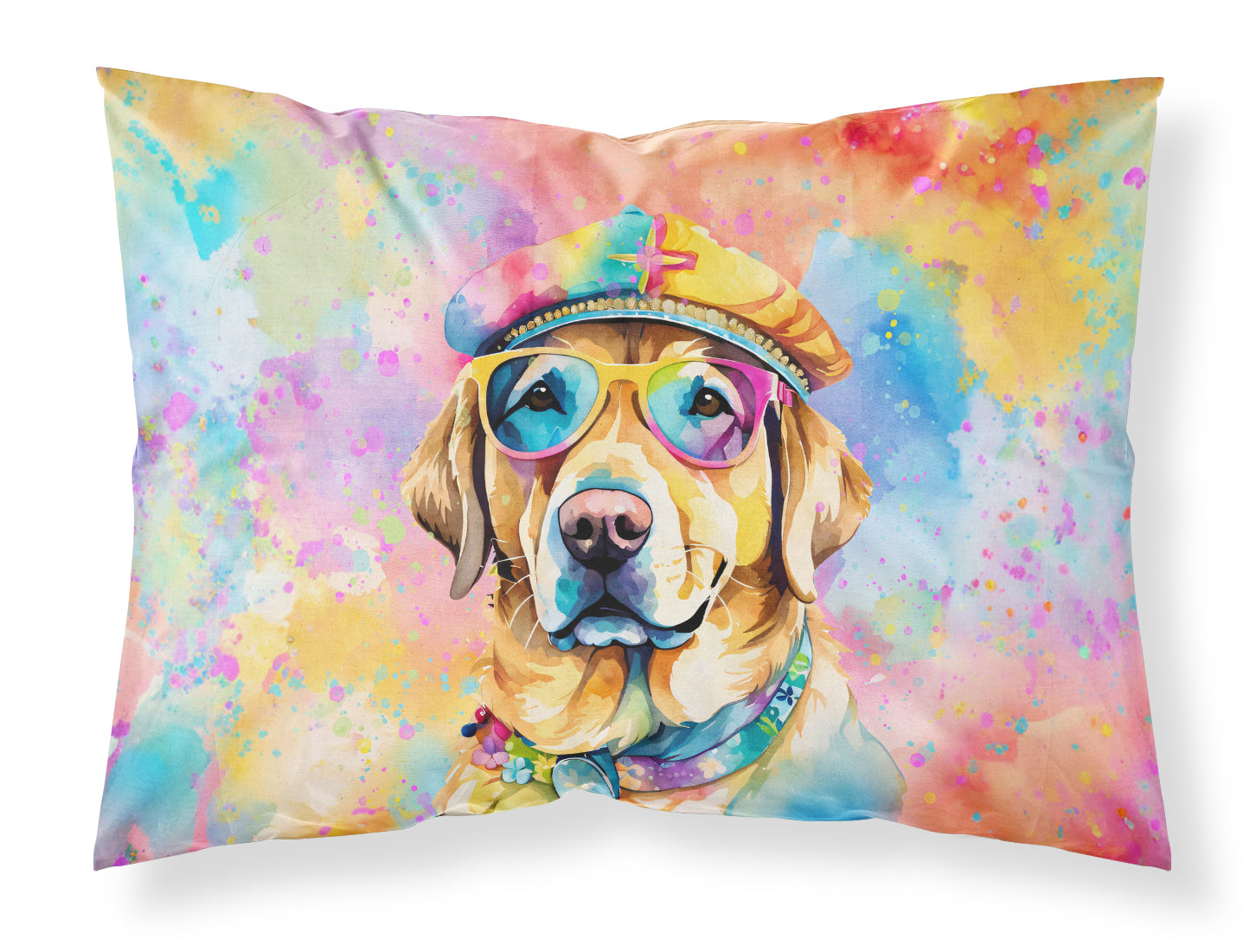 Buy this Yellow Labrador Hippie Dawg Standard Pillowcase
