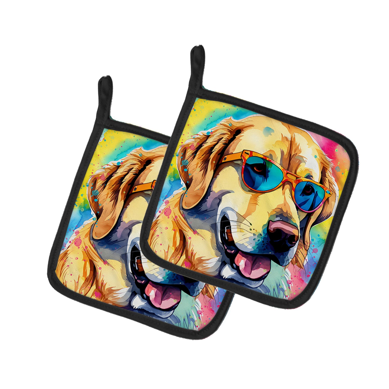 Buy this Yellow Labrador Hippie Dawg Pair of Pot Holders