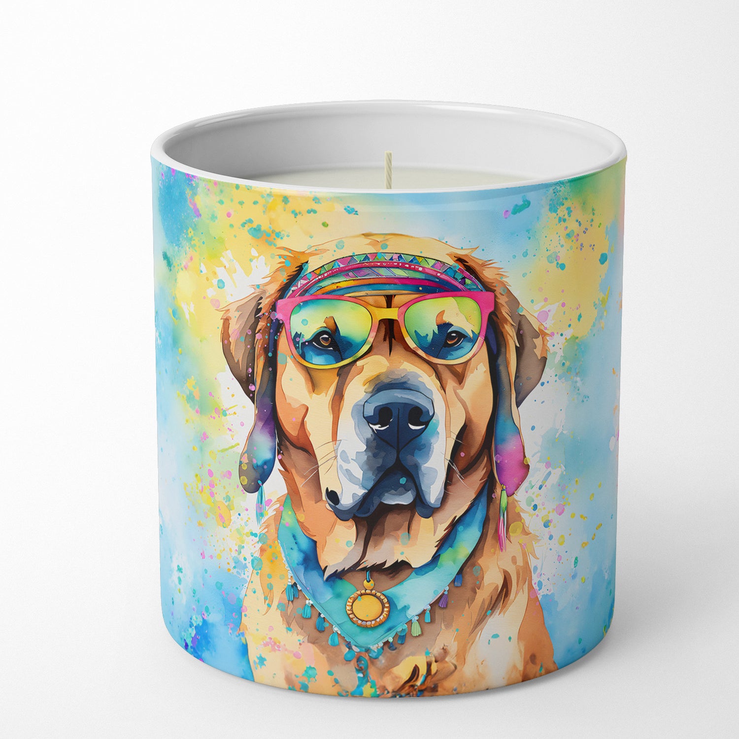 Mastiff Hippie Dawg Decorative Soy Candle
