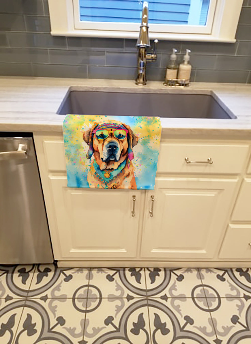 Mastiff Hippie Dawg Kitchen Towel