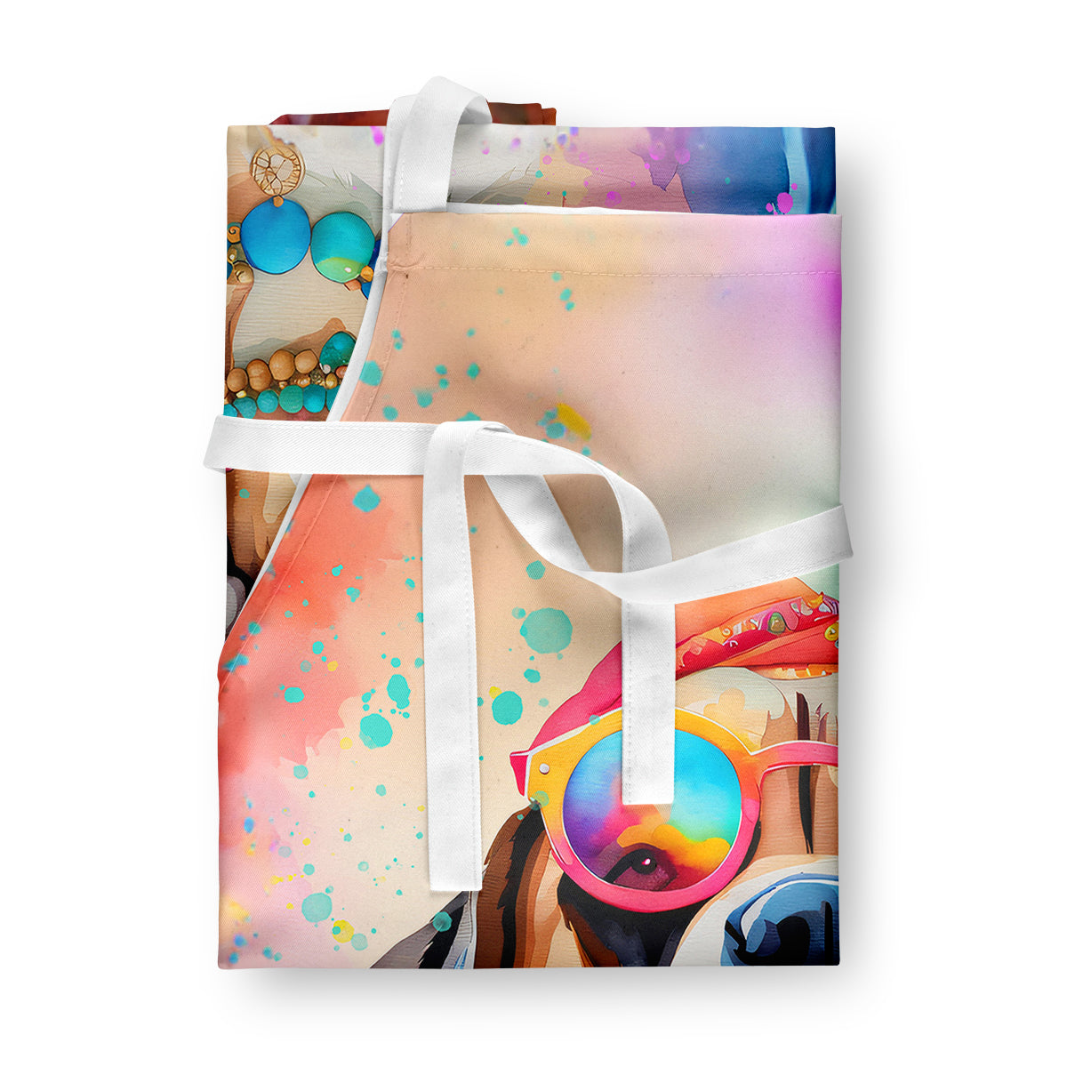 Caroline's Treasures Mastiff Hippie Dawg Apron – Artist-Designed Kitchen, BBQ & Craft Apron