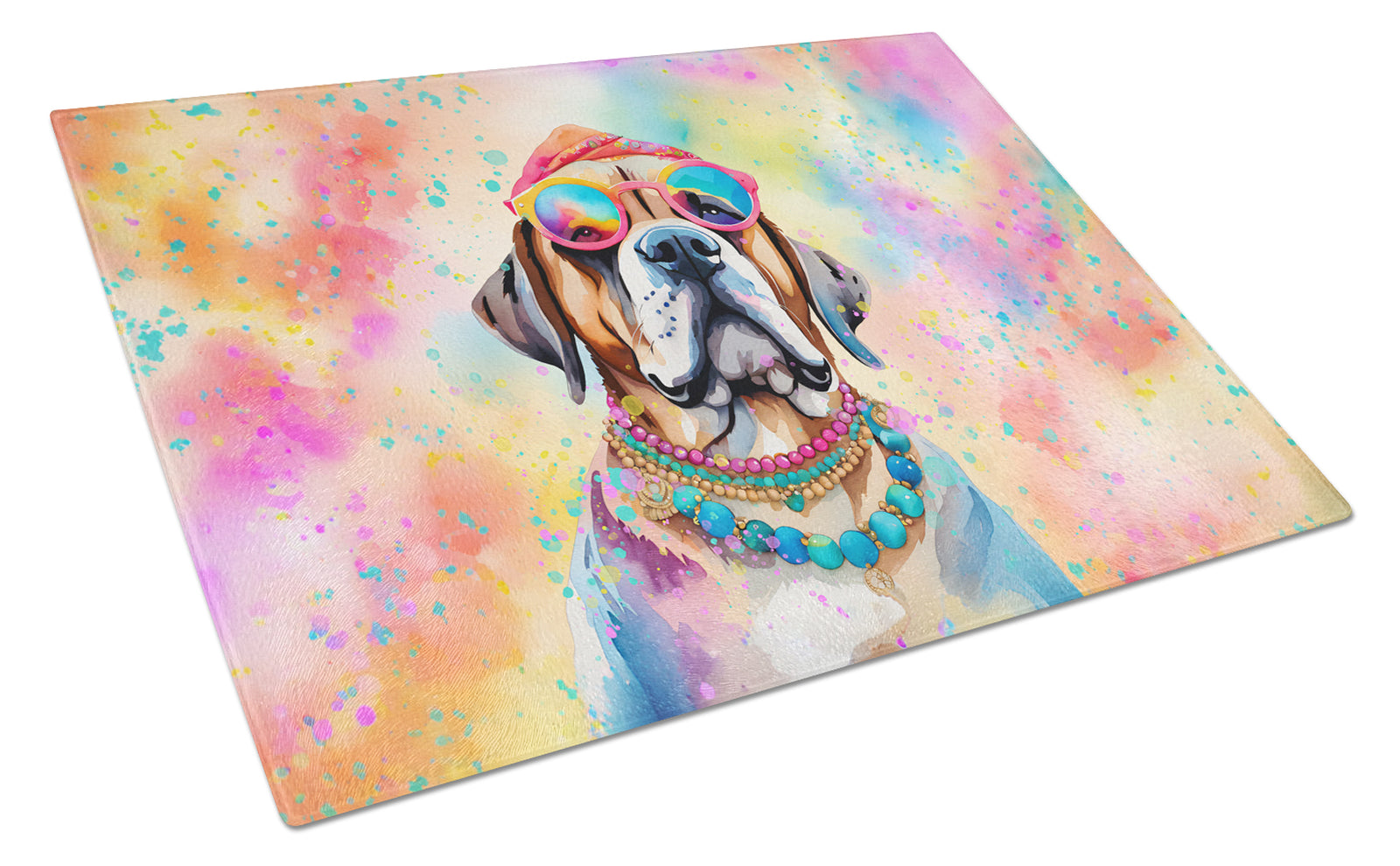 Buy this Mastiff Hippie Dawg Glass Cutting Board Large