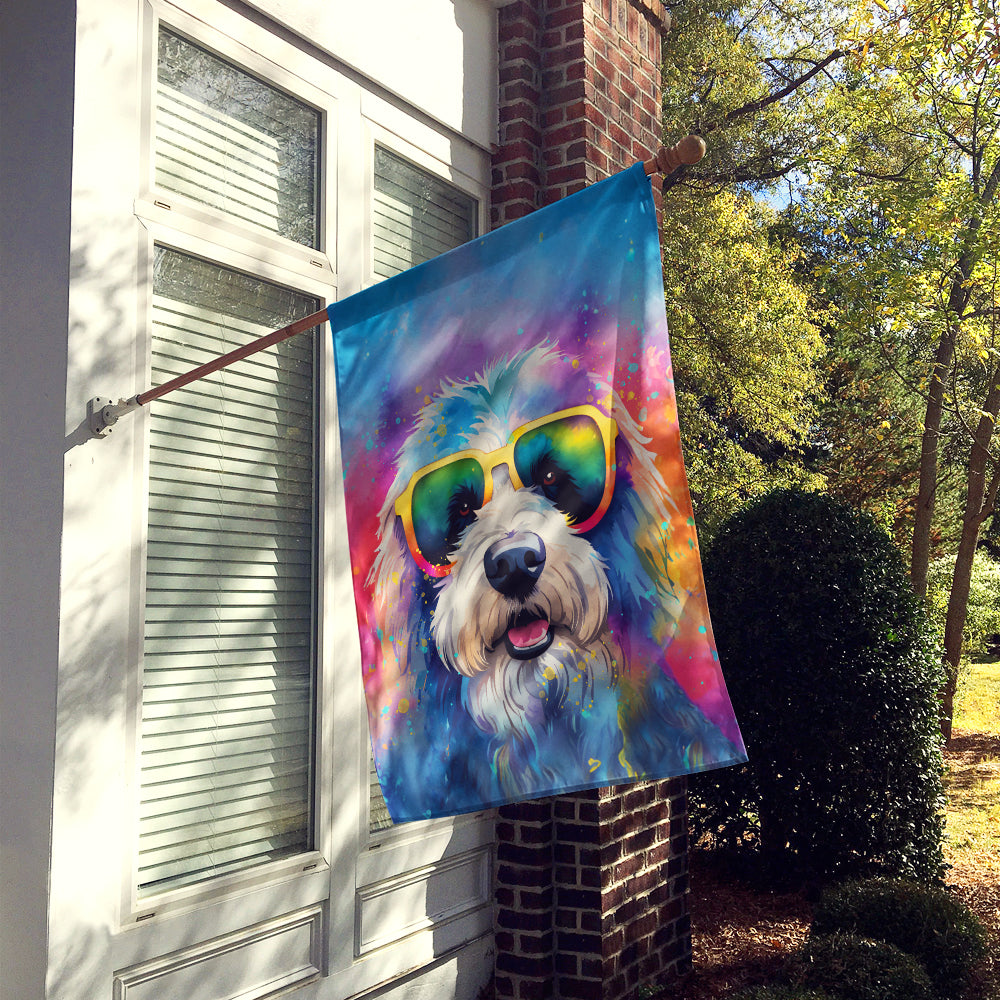 Caroline's Treasures Old English Sheepdog Hippie Dawg House Flag
