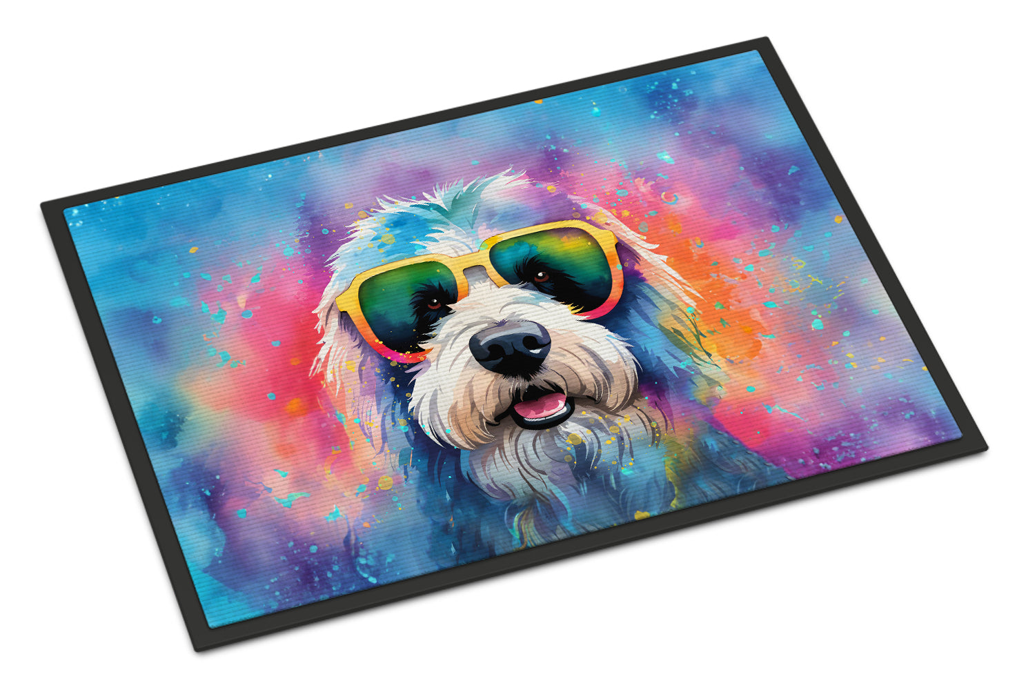 Buy this Old English Sheepdog Hippie Dawg Indoor or Outdoor Mat 24x36