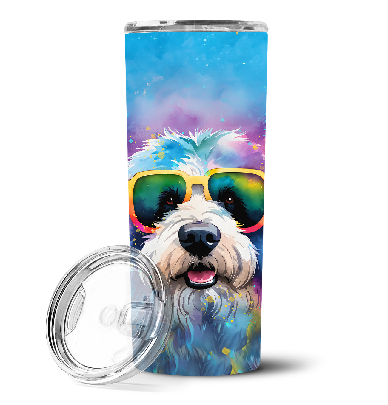 Buy this Old English Sheepdog Hippie Dawg Stainless Steel Skinny Tumbler