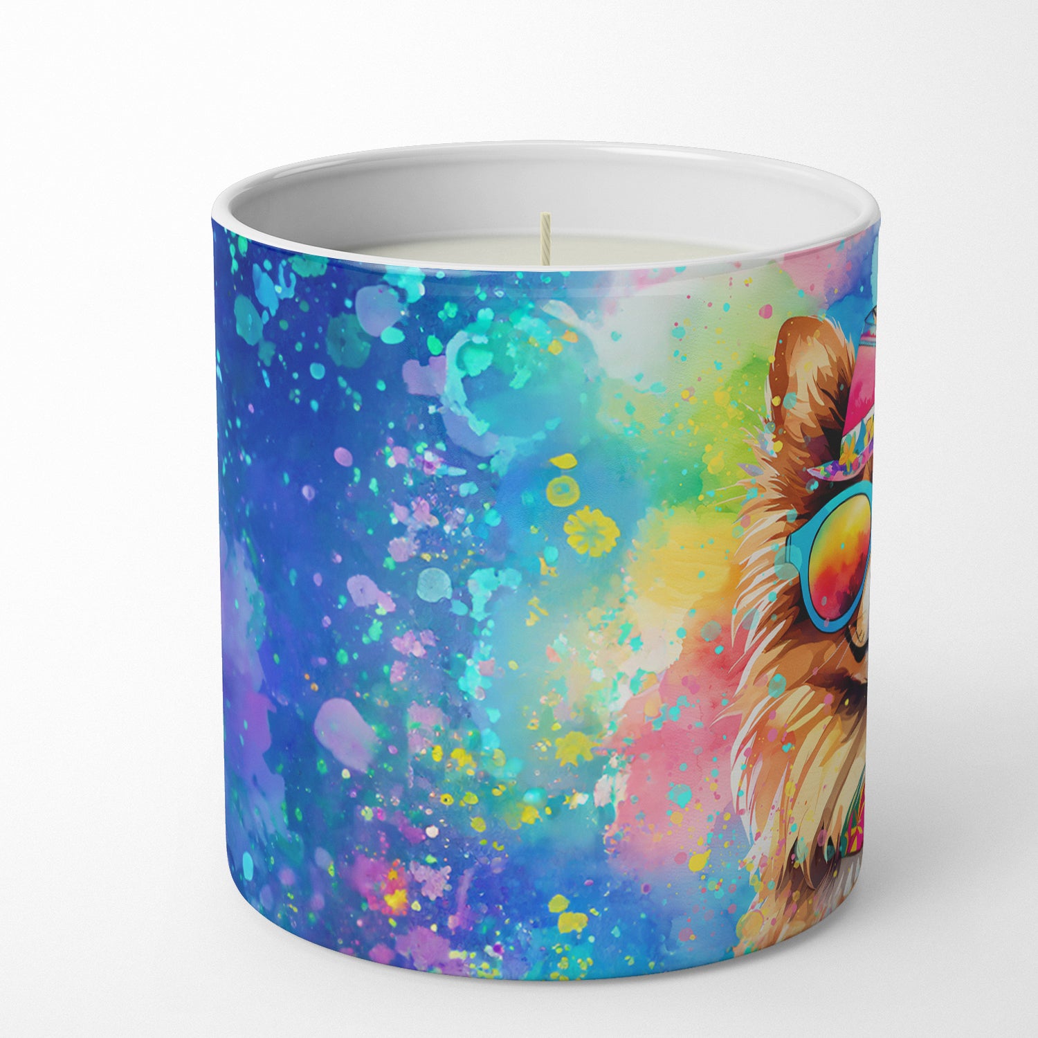 Pomeranian Hippie Dawg Decorative Soy Candle
