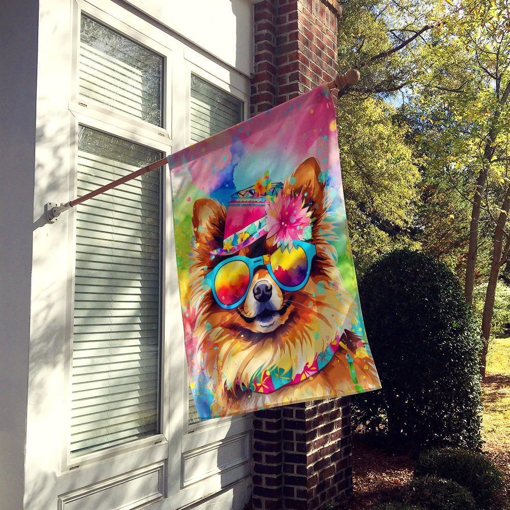 Buy this Pomeranian Hippie Dawg House Flag