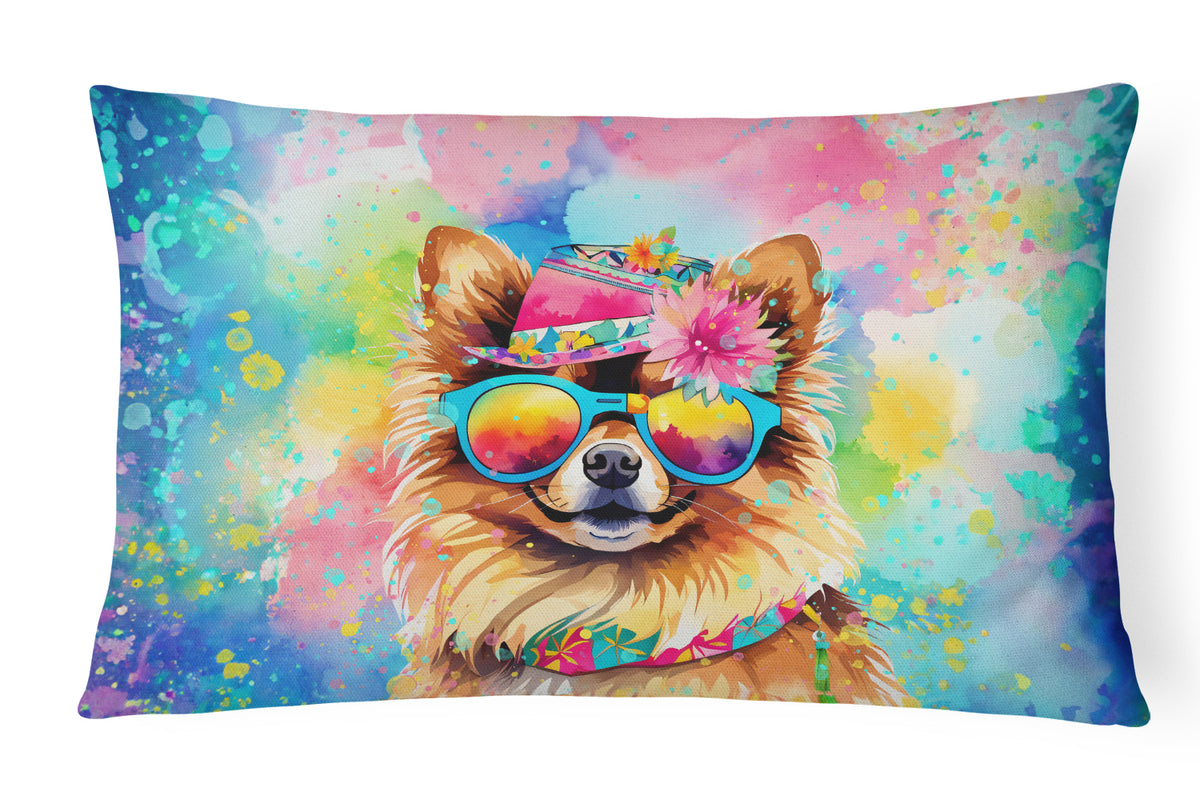 Buy this Pomeranian Hippie Dawg Fabric Decorative Pillow