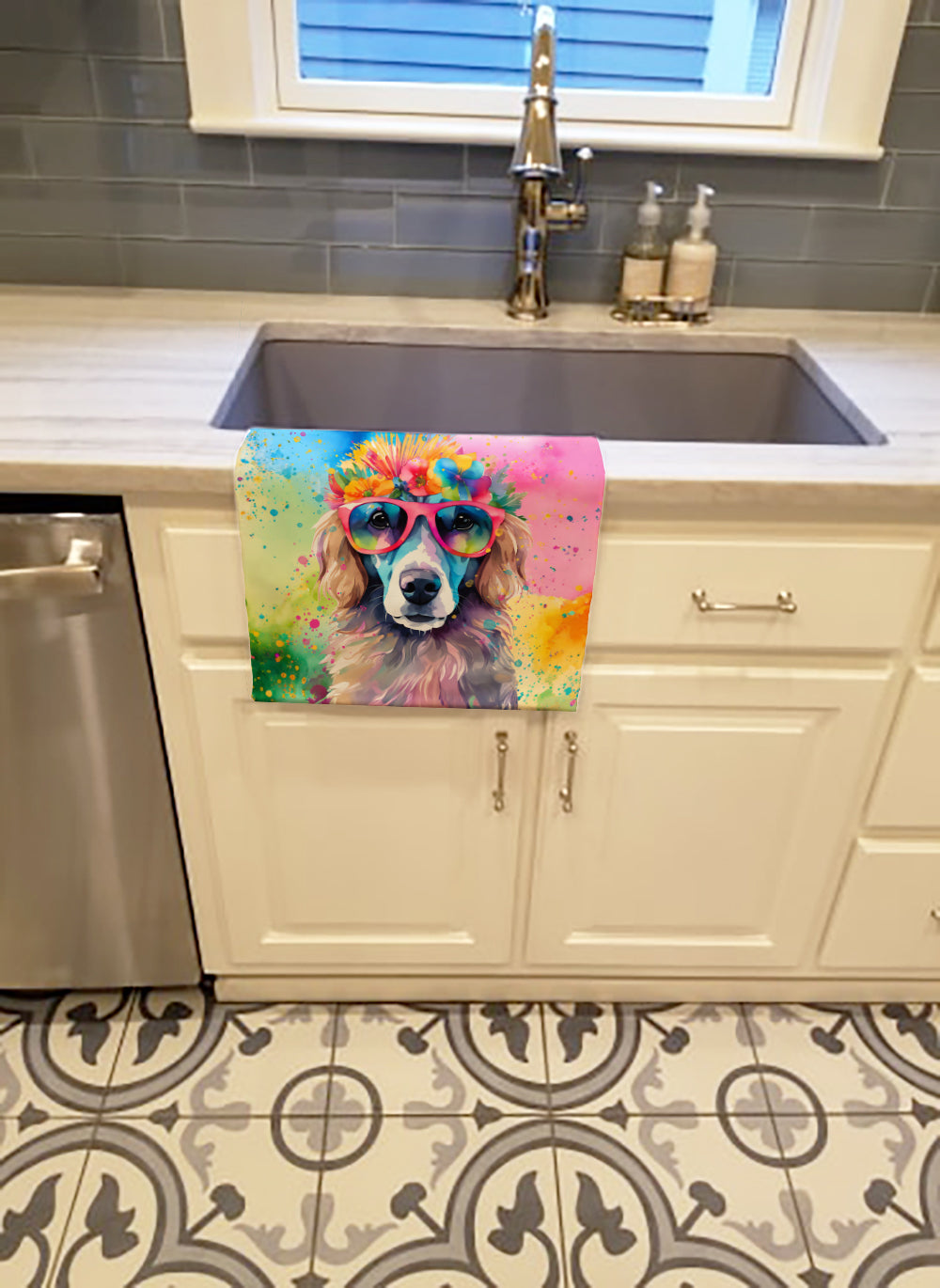 Poodle Hippie Dawg Kitchen Towel