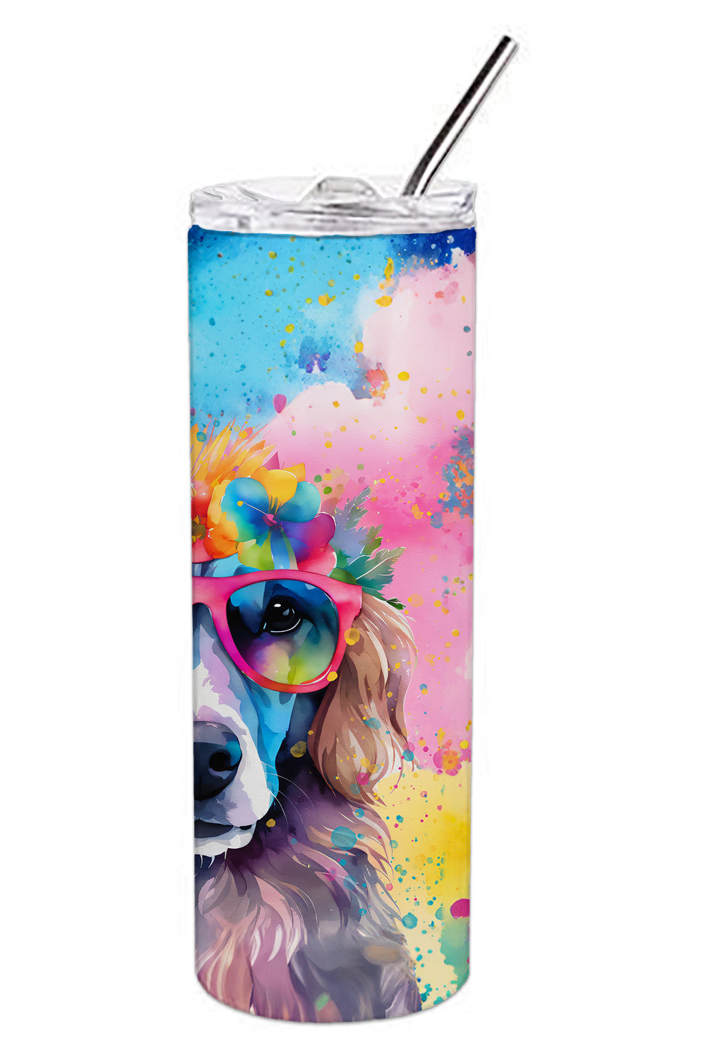 Poodle Hippie Dawg Stainless Steel Skinny Tumbler