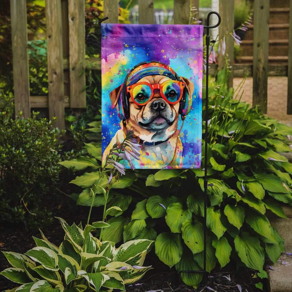 Buy this Pug Hippie Dawg Garden Flag
