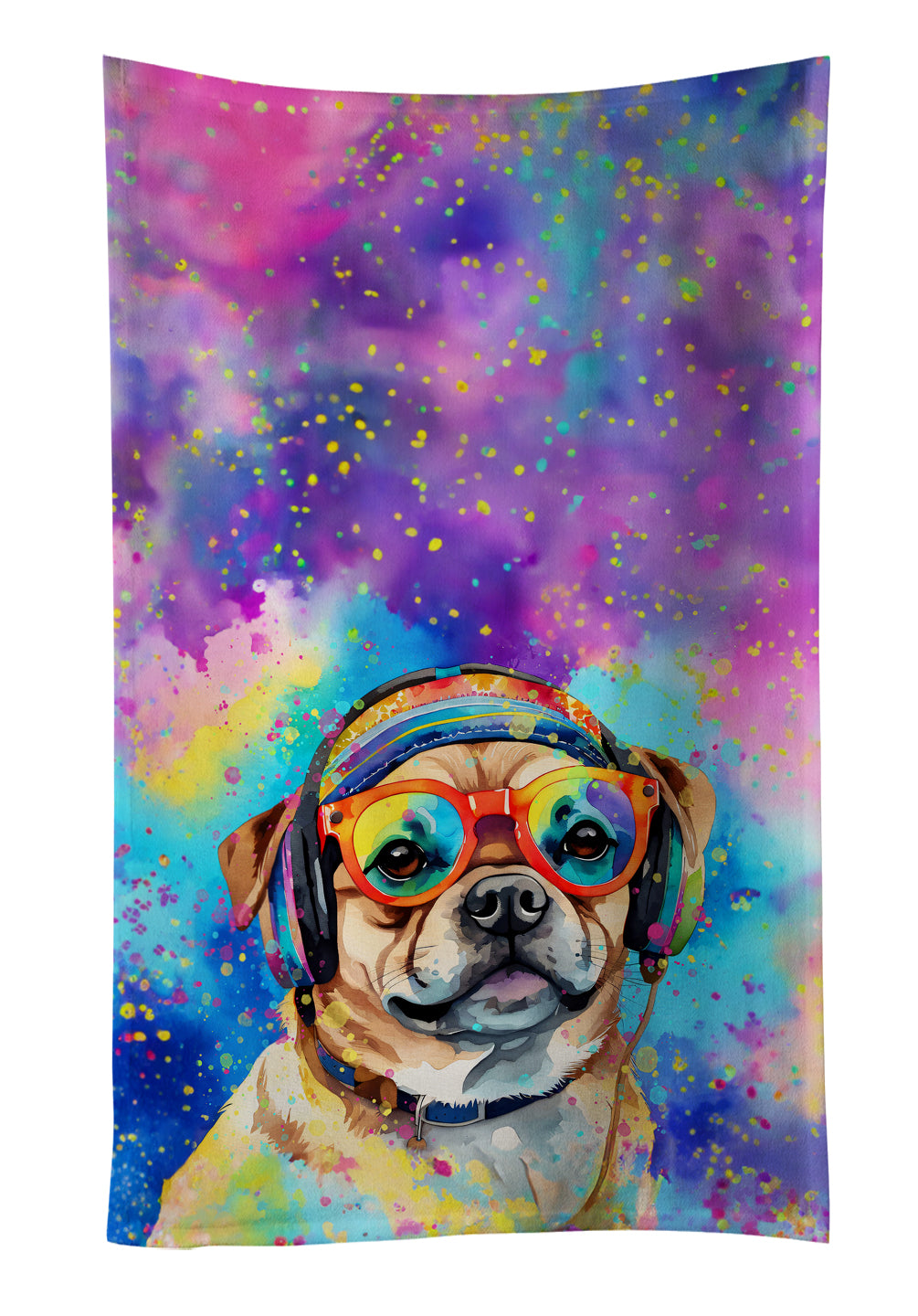 Buy this Pug Hippie Dawg Kitchen Towel