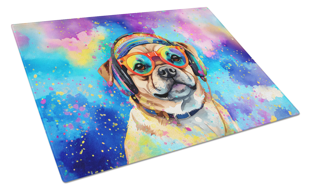 Buy this Pug Hippie Dawg Glass Cutting Board Large